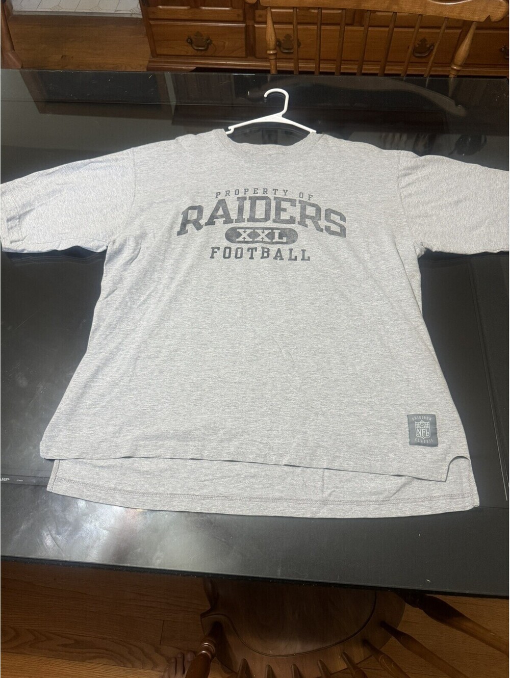 Oakland Raiders gridiron classic retro Reebok XXL gray T-shirt 10115